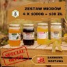 Mix Miodów 4x1000 g wysyłka gratis