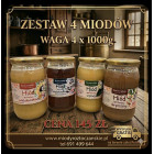 Mix Miodów 4x1000 g wysyłka gratis