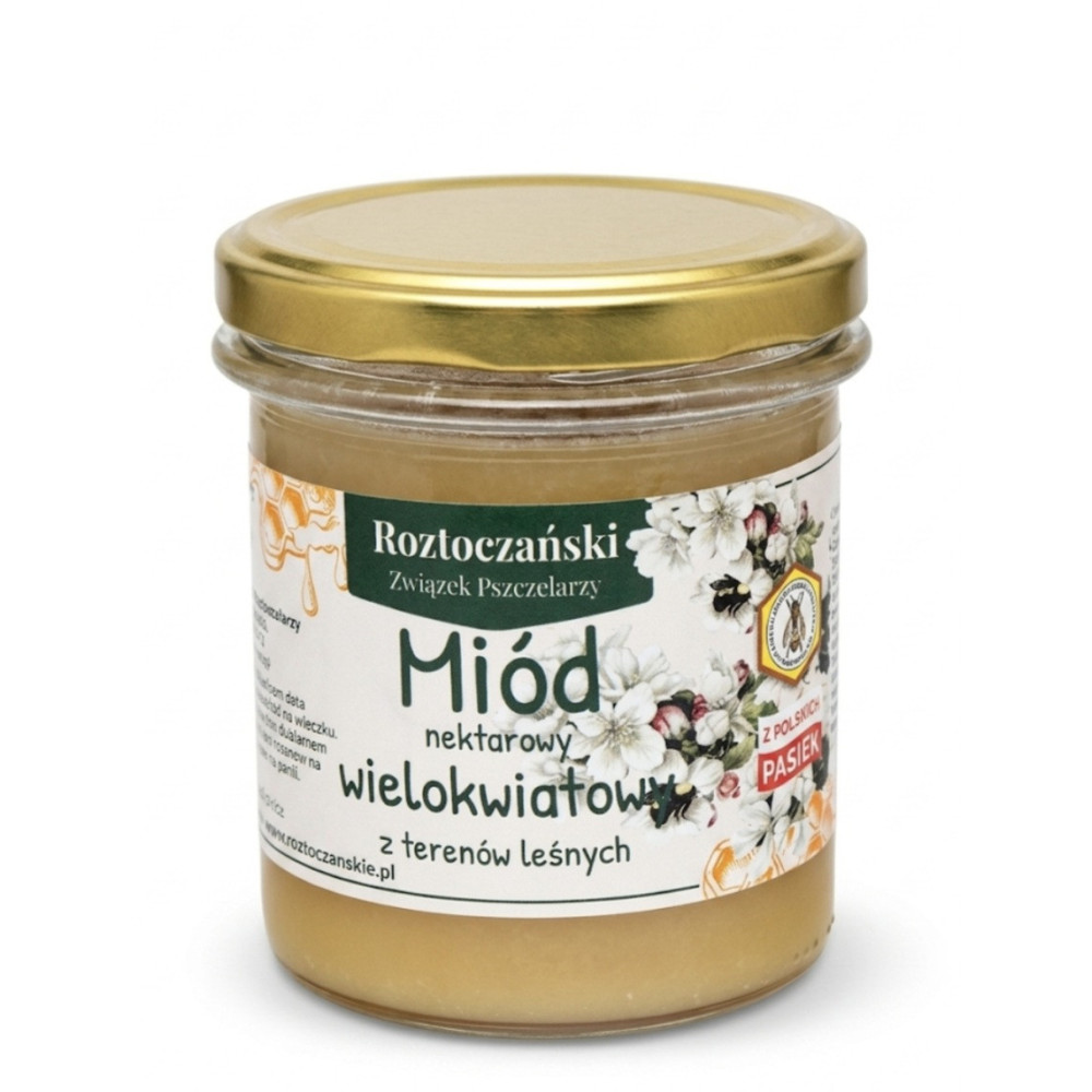 Miód Wielokwiatowy 370 g z terenów  LEŚNYCH